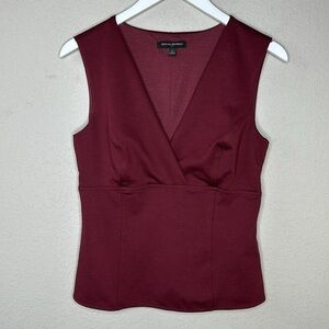 Banana Republic Factory Ponte Knit V Neck Tank Top Size Small